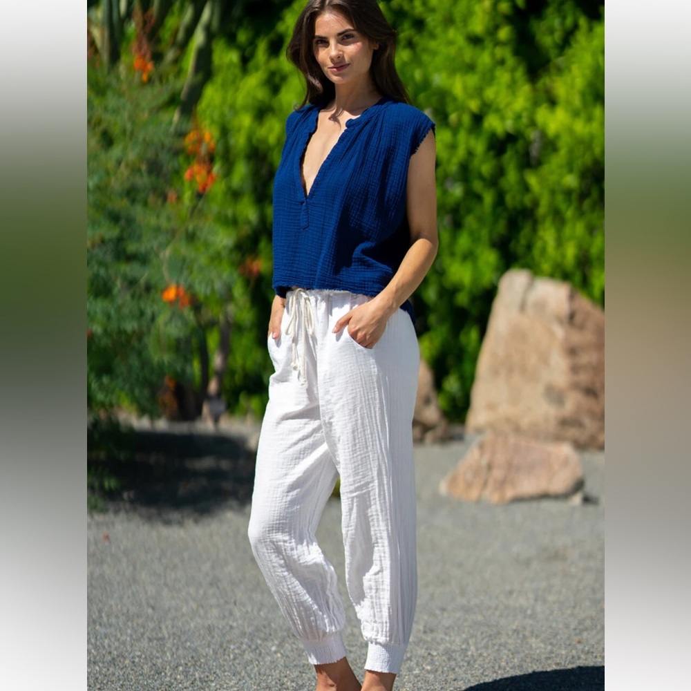 Women's White Jogger Pants